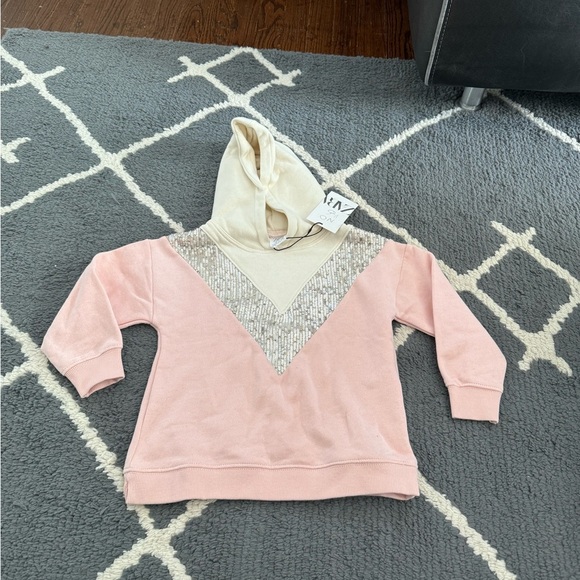 Zara Kids Sequin Colorblock Sweatshirt - Picture 1 of 5